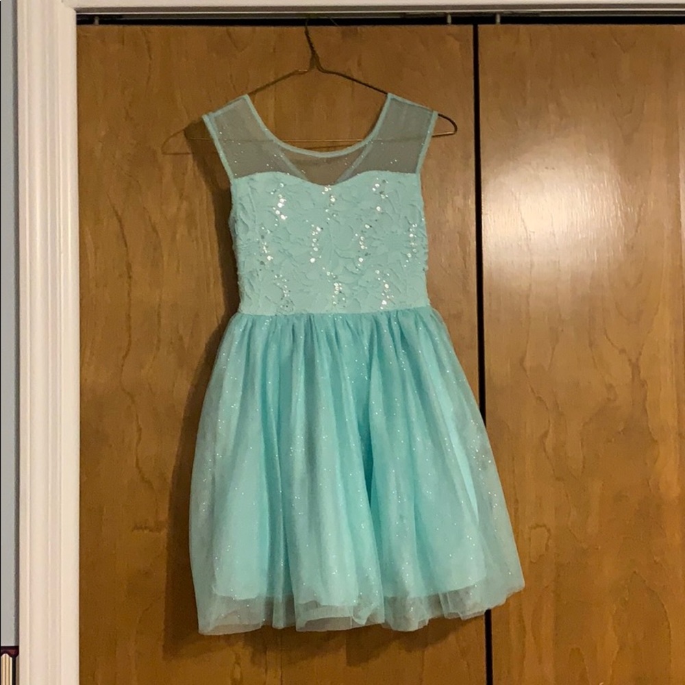 Light Turquoise Formal Kids Dress